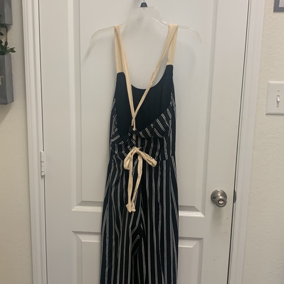 Black & White Stripped Jumpsuit - Picture 4 of 9